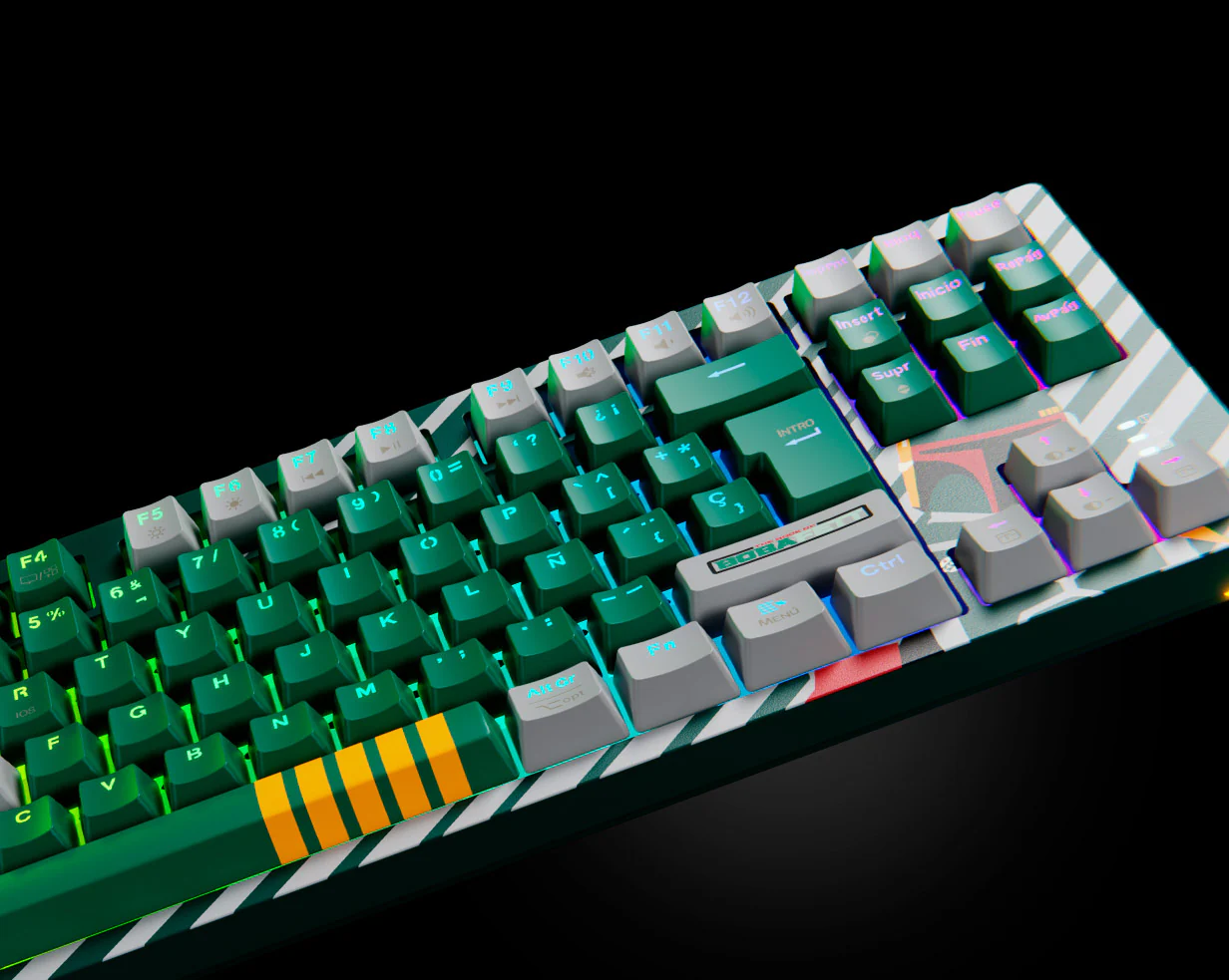 Teclado Mecánico TRIMODO GAMING EDICIÓN LIMITADA BOBA FETT PRIMUS BALLISTA 82T - Imagen 8