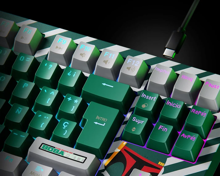 Teclado Mecánico TRIMODO GAMING EDICIÓN LIMITADA BOBA FETT PRIMUS BALLISTA 82T - Imagen 6
