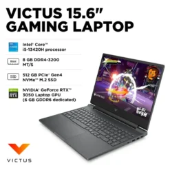 Notebook HP GAMING VICTUS 15 15-FA2013DX 15.6" 1H854247PN Color Negro Plateado - Imagen 4