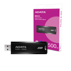 Unidad de Estado Solido Externo 500GB ADATA SC610-500G-CBK/RD