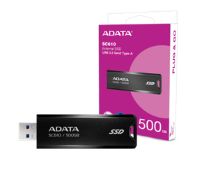 Unidad de Estado Solido Externo 500GB ADATA SC610-500G-CBK/RD