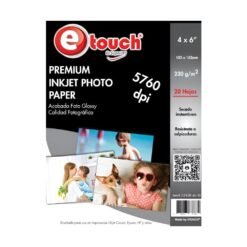 Papel fotografico premium ETOUCH 220GR-46-20 de 4 x 6" tamaño postal