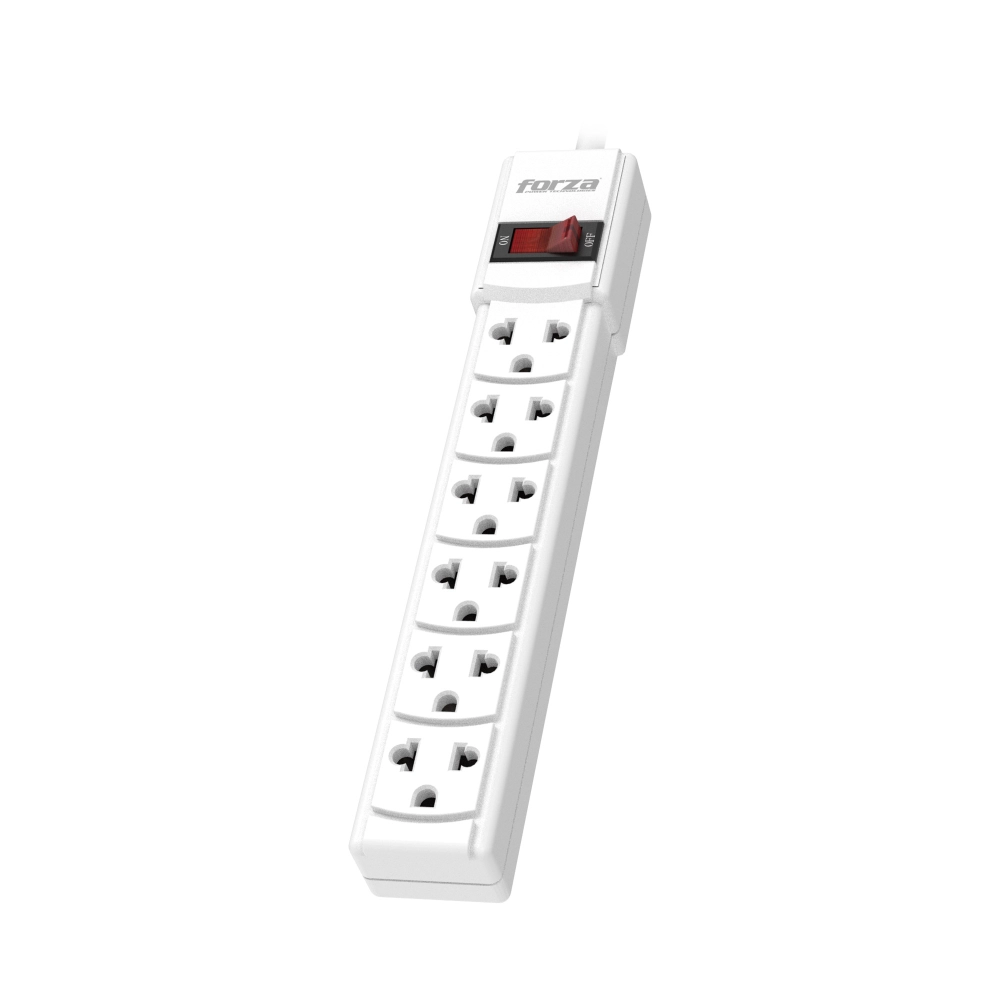 Regleta FORZA PS-001W, 2200W, 6 Tomacorrientes Universales