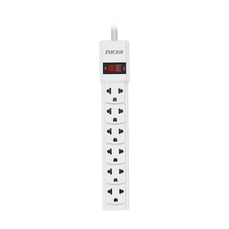 Regleta FORZA PS-001W, 2200W, 6 Tomacorrientes Universales - Imagen 2