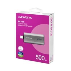 Unidad de Estado Solido Externo 500GB ADATA SC750-500G-CCBK