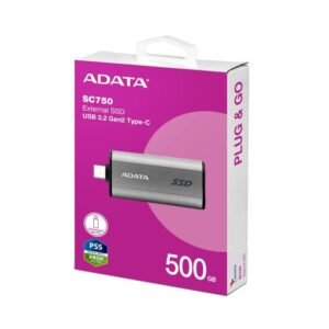 Unidad de Estado Solido Externo 500GB ADATA SC750-500G-CCBK