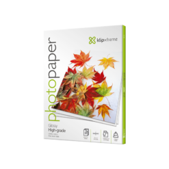 Papel fotografico de Alta Calidad KLIP-XTREME KPG-120, 20 Hojas de 8.5 x 11” pulgadas
