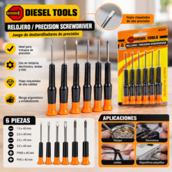 Alternative view of Kit de destornilladores DIESEL TOOLS de precisión de 6 piezas SC0707