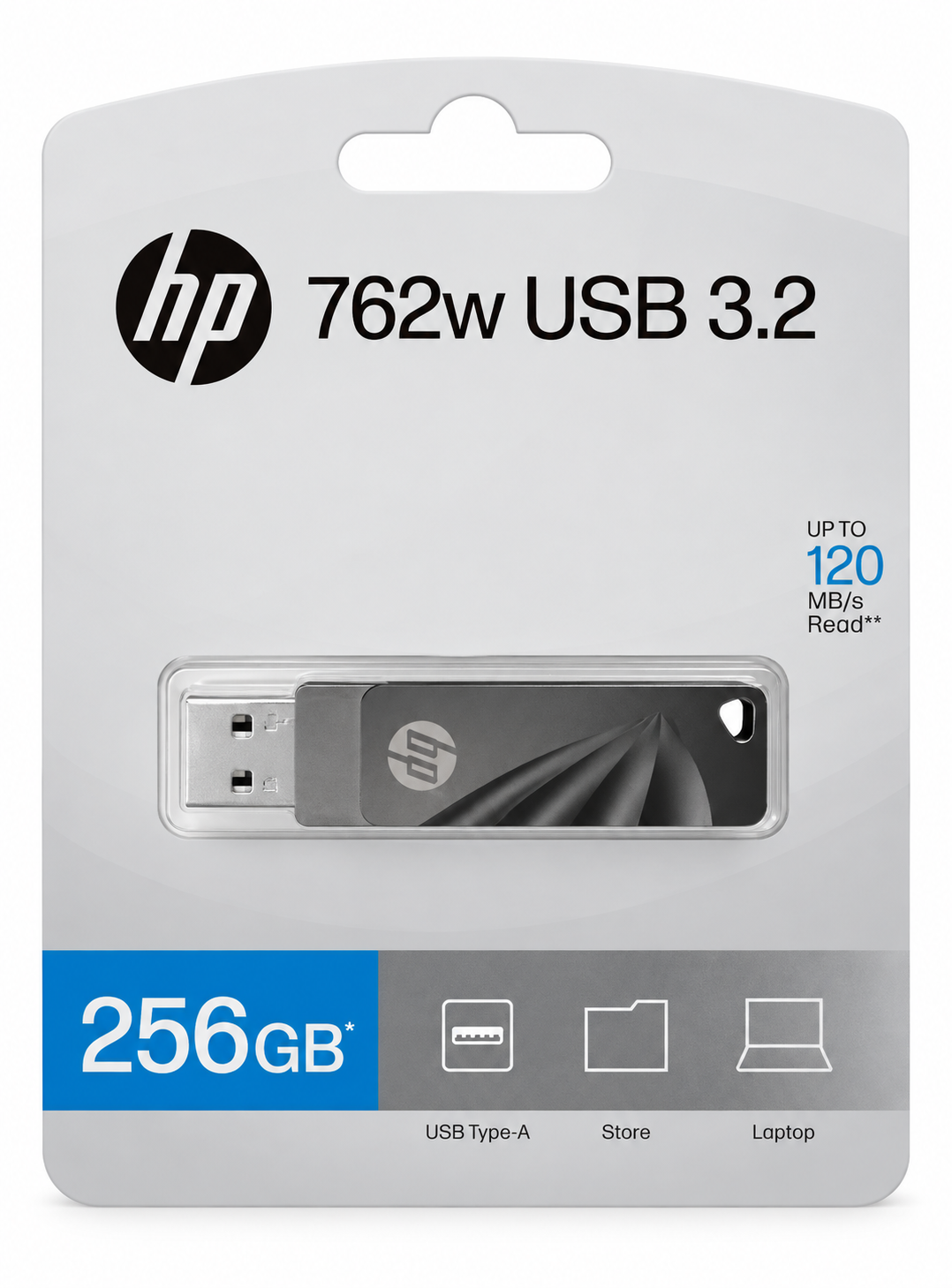 Memoria USB 3.2 HP 762w HPFD762W-R-256, 256GB, Color Negro