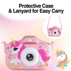 Camara Digital ARGOM Para Niños, con Doble Lente, Color Rosado, ARG-AC-9181PK A00732, Pantalla IPS de 2 Pulgadas de alta calidad - Imagen 4