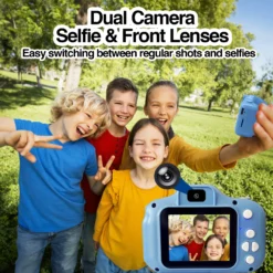 Camara Digital ARGOM Para Niños, con Doble Lente, Color Rosado, ARG-AC-9181PK A00732, Pantalla IPS de 2 Pulgadas de alta calidad - Imagen 11