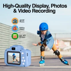 Camara Digital ARGOM Para Niños, con Doble Lente, Color Rosado, ARG-AC-9181PK A00732, Pantalla IPS de 2 Pulgadas de alta calidad - Imagen 10