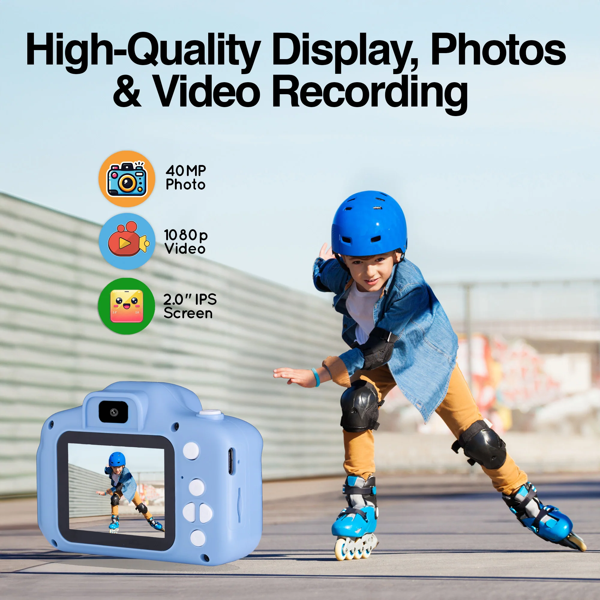 Camara Digital ARGOM Para Niños, con Doble Lente, Color Rosado, ARG-AC-9181PK A00732, Pantalla IPS de 2 Pulgadas de alta calidad - Imagen 10