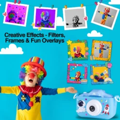 Camara Digital ARGOM Para Niños, con Doble Lente, Color Rosado, ARG-AC-9181PK A00732, Pantalla IPS de 2 Pulgadas de alta calidad - Imagen 8