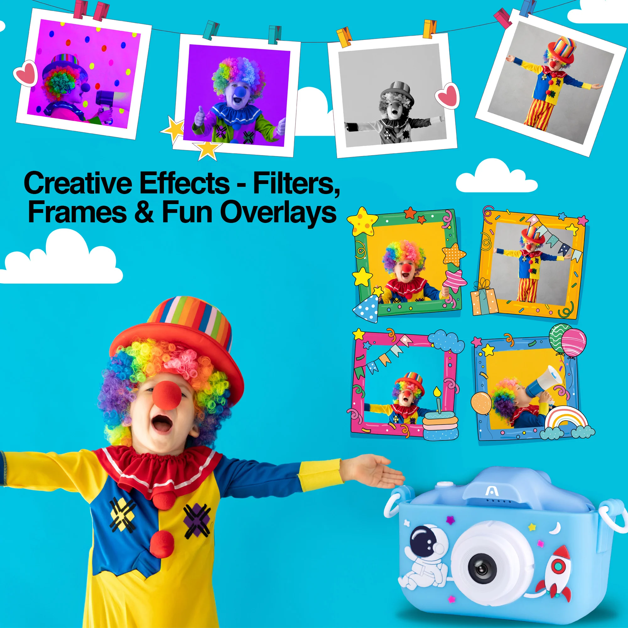 Camara Digital ARGOM Para Niños, con Doble Lente, Color Rosado, ARG-AC-9181PK A00732, Pantalla IPS de 2 Pulgadas de alta calidad - Imagen 8