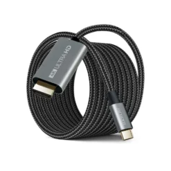 Cable USB a HDMI ARGOM ARG-CB-0091 A00751, 4K 30HZ, color negro, 1.8 metros - Imagen 2