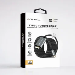 Cable USB a HDMI ARGOM ARG-CB-0091 A00751, 4K 30HZ, color negro, 1.8 metros
