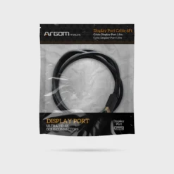 Cable DisplayPort a Displayport Macho/Macho ARGOM ARG-CB-1100 A00417, 1.8 Metros Color Negro, compatible con transmisiones de video 4K UHD.