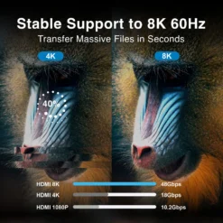 CABLE HDMI PREMIUM 8K ARGOM ARG-CB-1882 A00758, ULTRA ALTA VELOCIDAD, ETHERNET, 1.8 metros, Admite vídeo de hasta 10K, 8K a 60 Hz y 4K a 120 Hz - Imagen 4