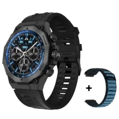 Alternative view of Smartwatch ARGOM SKEIWATCH C71 ARG-WT-6071BK A00775, Color Negro-Azul con correas intercambiables, Pantalla AMOLED de 1,43"