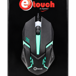 Mouse Gaming cableado ETOUCH MO-217 RGB, Color Negro, 1280 DPI, diseño ergonómico