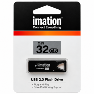 Memoria USB 2.0 imation 32GB, OJ9, color negro.