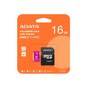Memoria Micro SD 16GB ADATA Clase 10 80MB/s 1 Adap